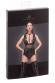 Body in tessuto nero opaco con inserti in tulle.