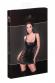 Miniabito in Powerwetlook con inserti in pizzo laterali.