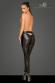 Leggings tagliati al laser con zip intera al cavallo.