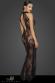 Abito lungo in tulle con ricami floreali.