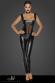 Tuta in tessuto Powerwetlook con inserto in tulle.
