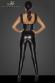 Tuta in tessuto Powerwetlook con inserto in tulle.