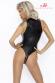 Body in Powerwetlook con cerniera frontale.