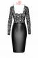 Abito midi con top e maniche lunghe in pizzo.