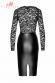 Abito midi con top e maniche lunghe in pizzo.