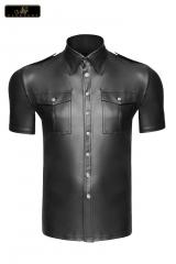 Camicia uomo effetto bagnato con tasche anteriori