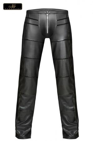 Pantaloni lunghi da uomo effetto bagnato e pvc.