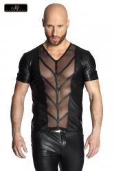 T-Shirt uomo con inserto frontale trasparente.