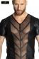 T-Shirt uomo con inserto frontale trasparente.