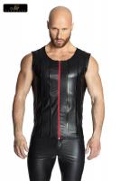Canotta uomo con zip rossa.