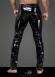Pantaloni lunghi da uomo in PVC elasticizzato.