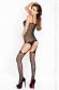 Catsuit effetto reggicalze con motivo stringato a cuore.