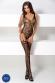 Catsuit a rete ricamata effetto body con calze.
