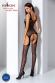 Catsuit a rete disegno guepiere con apertura anteriore.