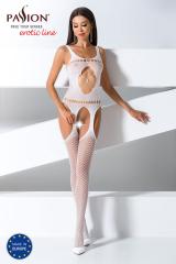Catsuit a rete disegno guepiere con apertura anteriore.