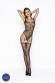 Catsuit a rete effetto body con stringature.