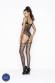 Catsuit a rete effetto body con stringature.